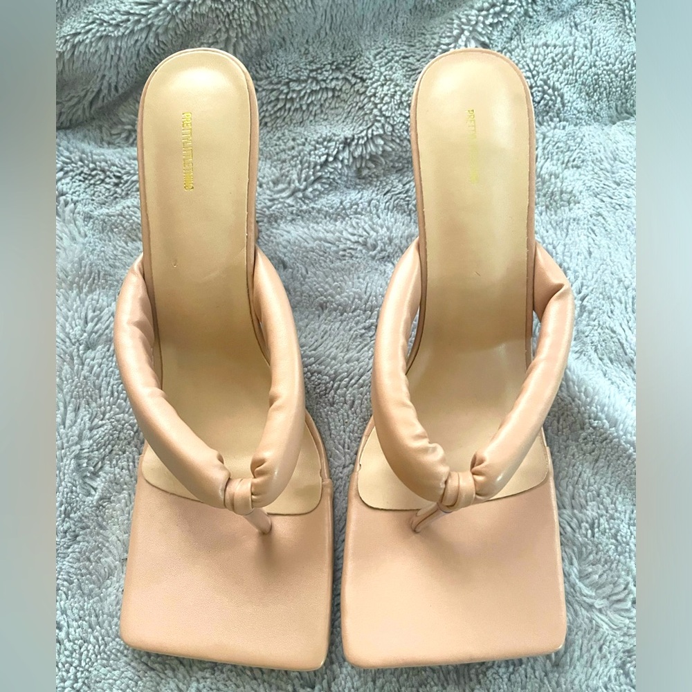 Nude PrettyLittleThing Thong Heel